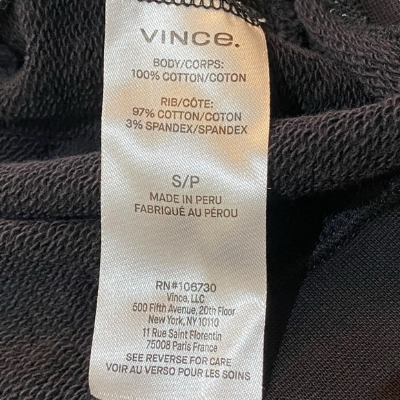 Vince Black Sweatshirt Raglan Pullover Women’s Size S Crop Relaxed Comfy Fit - Picture 8 of 14